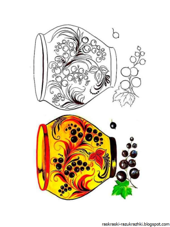 Хохломская роспись трафареты шаблоны