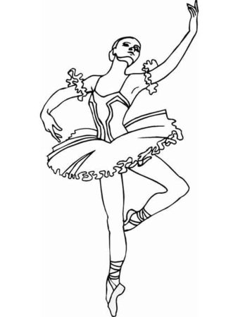 Раскраска игрушка балерина