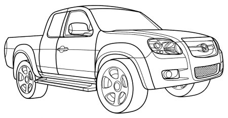 Пикап Мазда Вт-50 раскраска