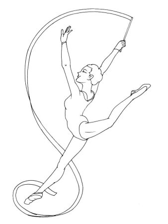 Раскраска гимнастика