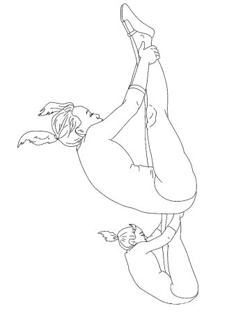 Раскраска гимнастка