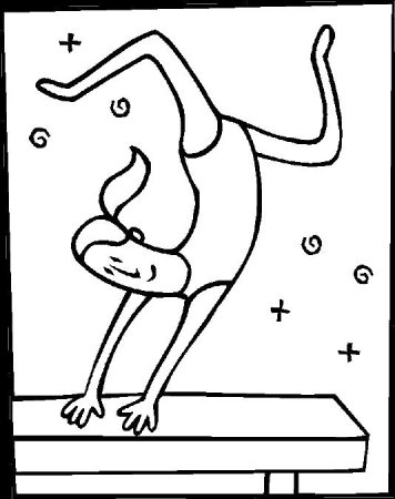 Раскраска гимнастки художественная гимнастика