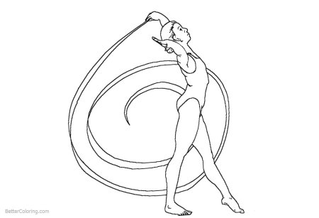 Спортивная гимнастика раскраска