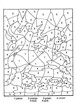Раскраска по номерам для детей