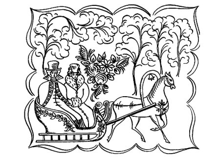 Городецкая роспись. Раскраска