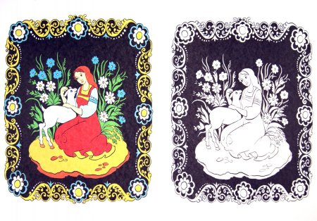 Раскраска "Палехская роспись"