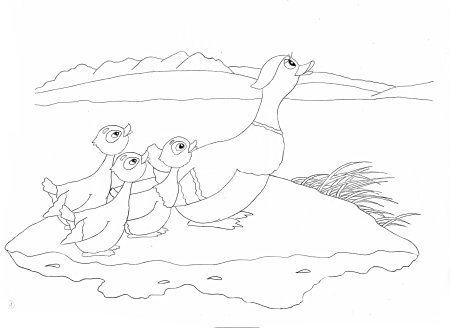 Раскраска уточка