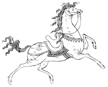 Федоскинская роспись раскраска