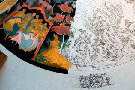 Городецкая роспись конь раскраска