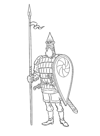 Русский богатырь рисунок