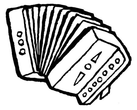 Гармонь раскраска