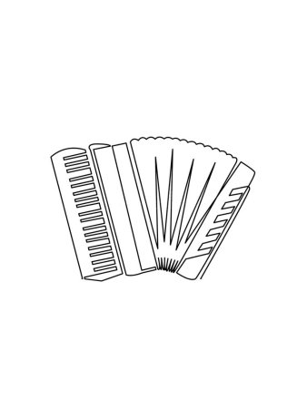 Гармошка раскраска для детей