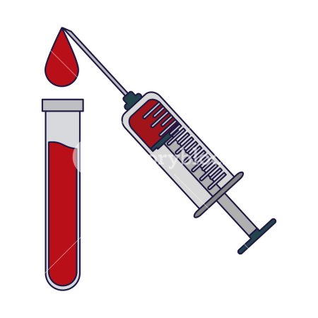 Рисуем пробирки крови
