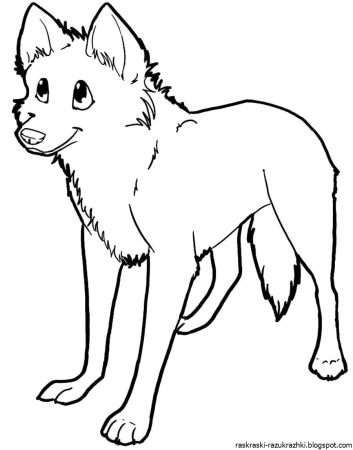 Волк для раскрашивания