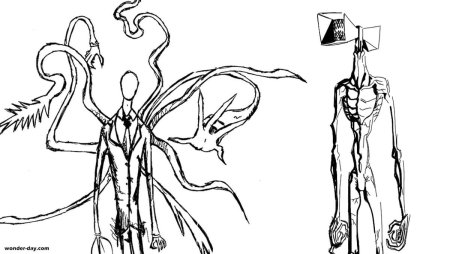 Слендермен и сиреноголовый