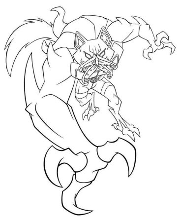 Бен 10 Гремлин раскраска