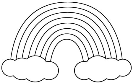 Радуга раскраска для детей