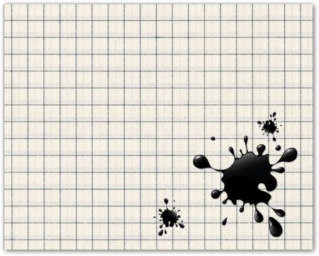 Лист с кляксой