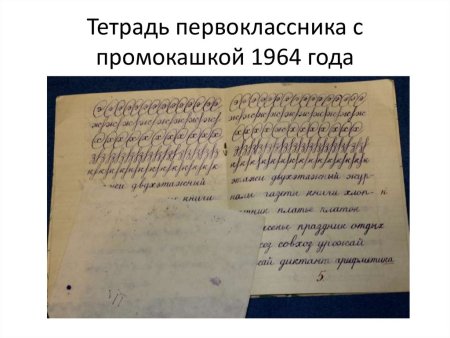 Школьная тетрадь с промокашкой