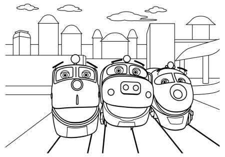 Раскраска поезд Чагинтон