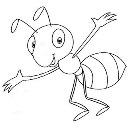 Муравей картинка для детей раскраска