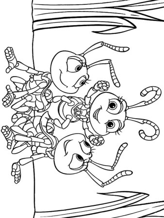 Раскраска муравья из басни Стрекоза и муравей