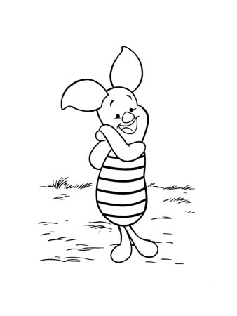 Раскраска Пятачок из Винни пуха