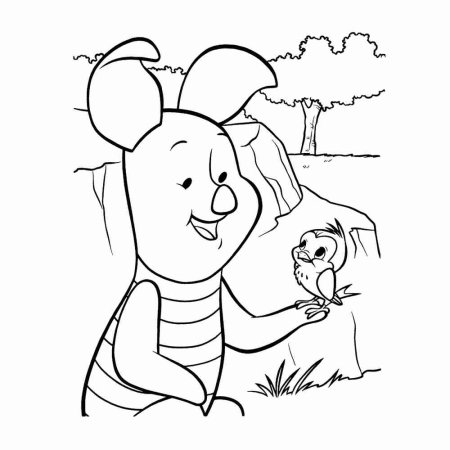 Пятачок Дисней раскраска