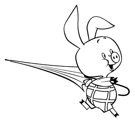 Хрюня раскраска