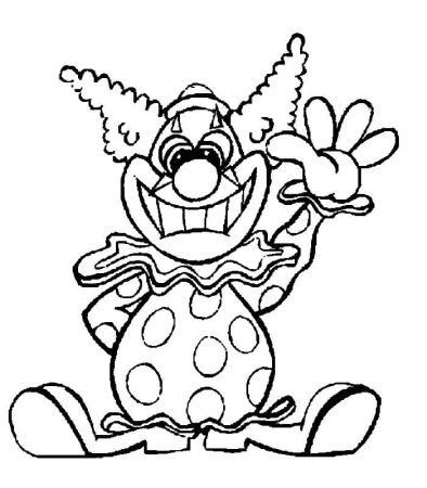 Клоун раскраска