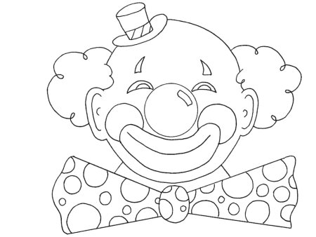 Клоун раскраска
