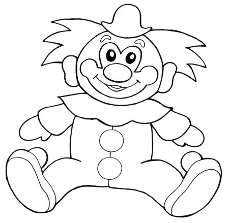 Раскраска клоуны для детей