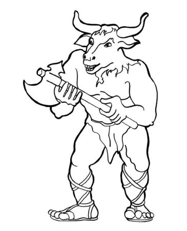 Минотавр раскраска