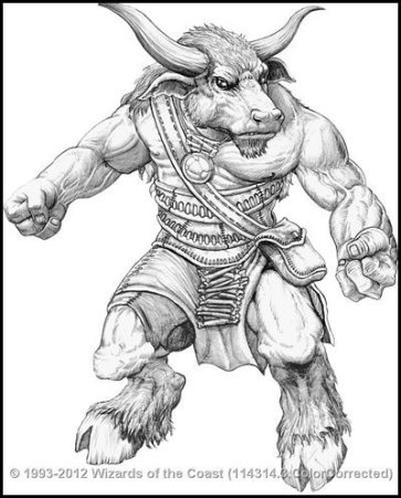 Минотавр раскраска для детей