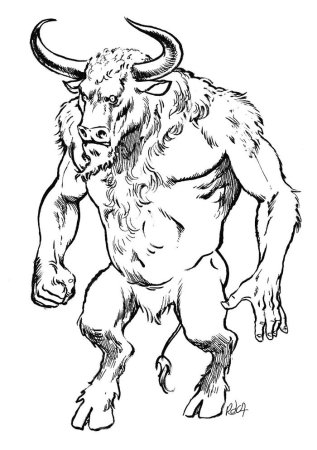 Минотавр рисунок