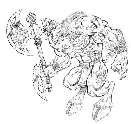 Минотавр для срисовки