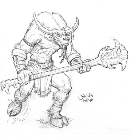 Минотавр древней Греции раскраски