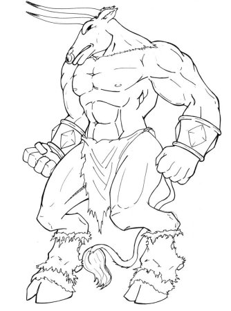 Минотавр раскраска