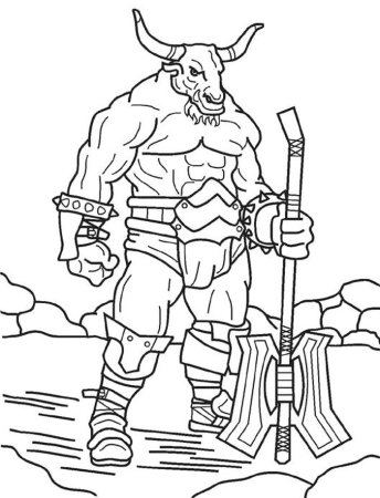 Минотавр детский рисунок