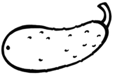Огурец раскраска