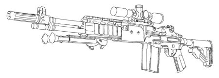 Раскраски оружие снайперская винтовка