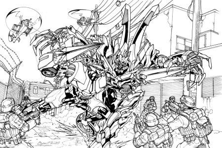 Девастатор трансформер раскраска