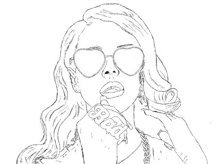 Лана дель Рей раскраска