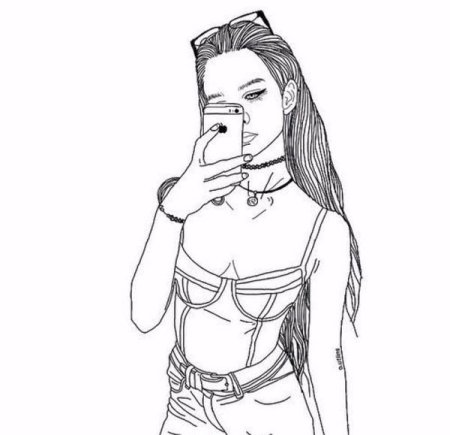 Рисунки для срисовки девушки