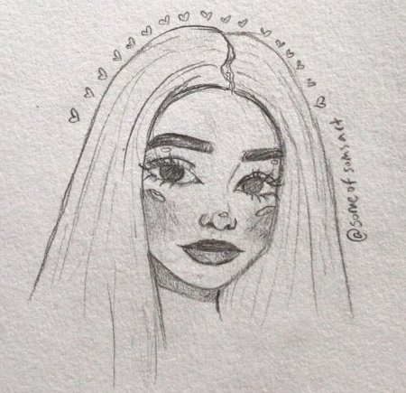 Инстасамка портрет карандашом