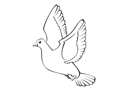 Голубь мира раскраска