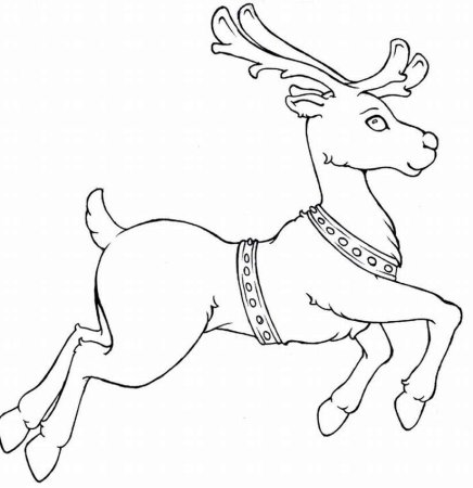 Олень раскраска