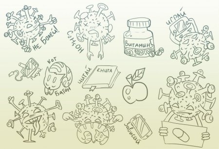 Рисунки на стикерах ручкой