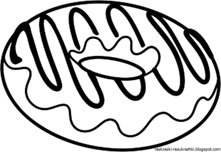 Раскраска пончик