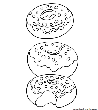 Пончики для раскрашивания